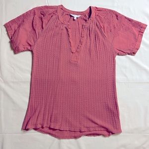 Lucky Brand peasant floral blouse